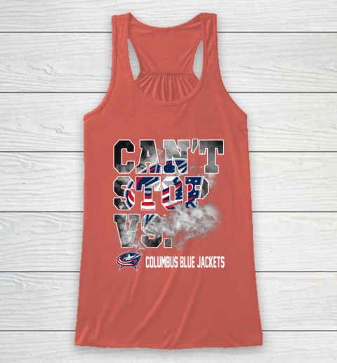 NHL Columbus Blue Jackets Hockey Can't Stop Vs Racerback Tank 3