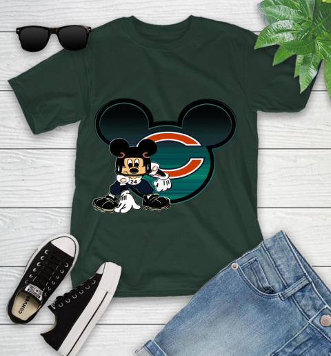 NFL Chicago Bears Mickey Mouse Disney Football T Shirt Youth T-Shirt 5