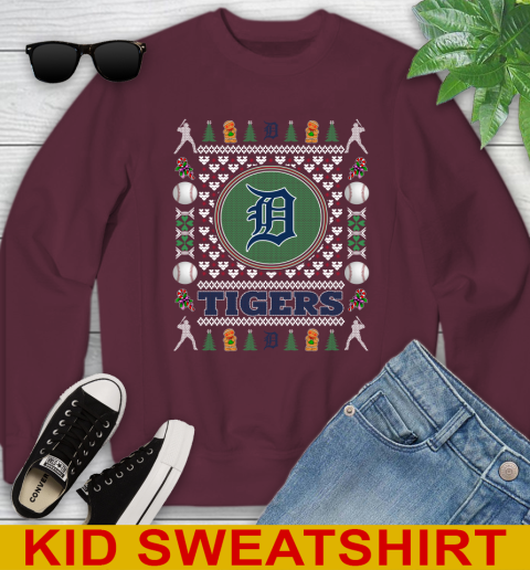 Detroit Tigers Merry Christmas MLB Baseball Loyal Fan Youth Sweatshirt 4