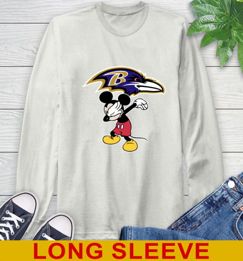 Baltimore Ravens NFL Football Dabbing Mickey Disney Sports Long Sleeve T-Shirt 12
