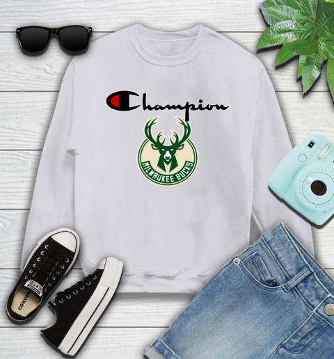 NBA Basketball Milwaukee Bucks Champion Shirt Youth Sweatshirt 2