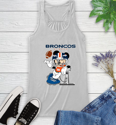 NFL Denver Broncos Mickey Mouse Disney Super Bowl Football T Shirt Racerback Tank