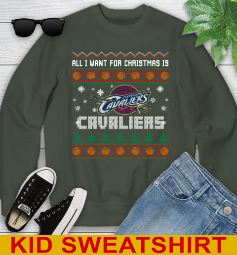 NBA All I Want For Christmas Is Cleveland Cavaliers Basketball Sports 116