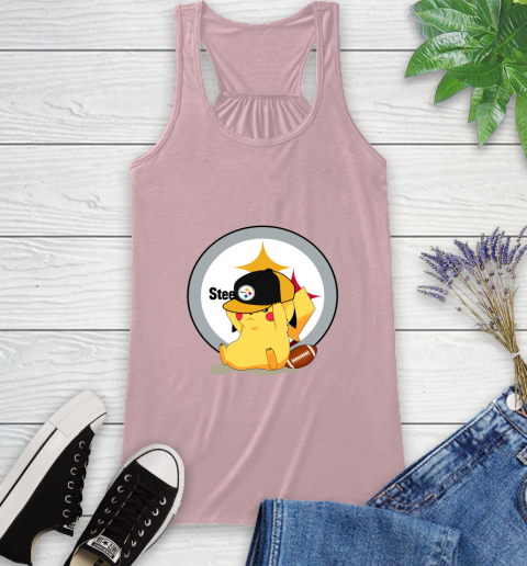 NFL Pikachu Football Sports Pittsburgh Steelers Racerback Tank 11