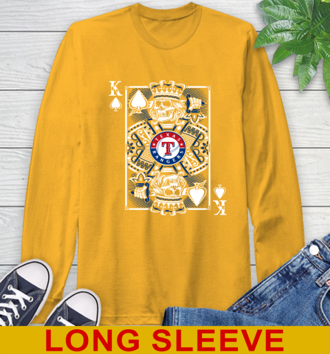 Texas Rangers MLB Baseball The King Of Spades Death Cards Shirt Long Sleeve T-Shirt 2