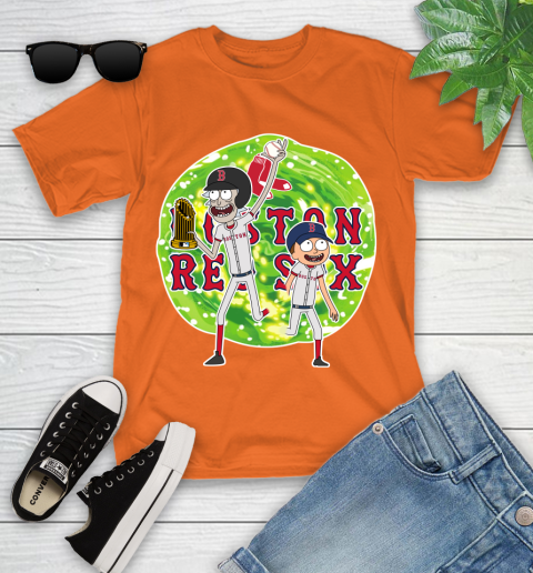 MLB Boston Red Sox Rick And Morty Commissioner's Trophy Baseball Sports Youth T-Shirt 7