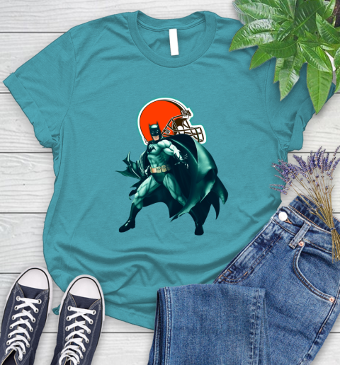 NFL Batman Football Sports Cleveland Browns Women's T-Shirt 12