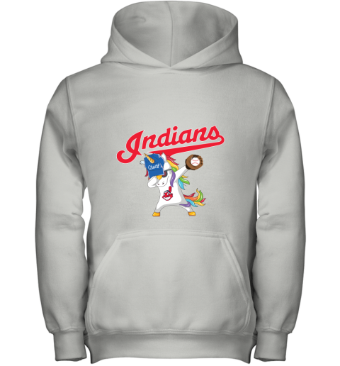 Hip Hop Dabbing Unicorn Flippin Love Cleveland Indians Youth Hoodie
