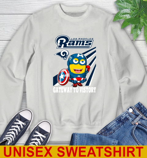 NFL Football Los Angeles Rams Captain America Marvel Avengers Minion Shirt Sweatshirt 5