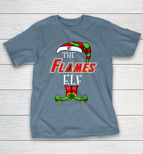 Calgary Flames Christmas ELF Funny NHL T-Shirt 6