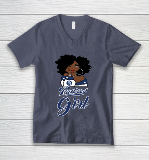 San Diego Padress Girl MLB V-Neck T-Shirt 8
