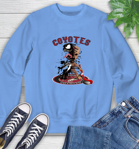 NHL Arizona Coyotes Hockey Venom Groot Guardians Of The Galaxy Sweatshirt 11