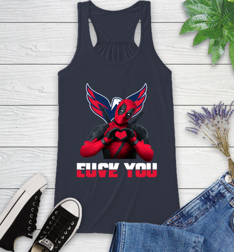 NHL Washington Capitals Deadpool Love You Fuck You Hockey Sports Racerback Tank 10