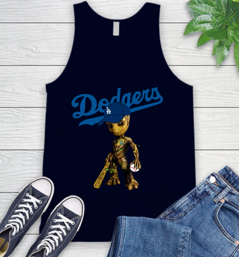 MLB Los Angeles Dodgers Groot Guardians Of The Galaxy Baseball Tank Top 3