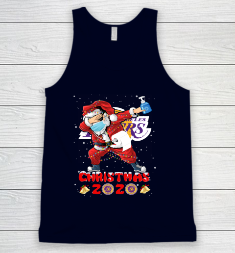 Los Angeles Lakers Funny Santa Claus Dabbing Christmas 2020 NBA Tank Top 2
