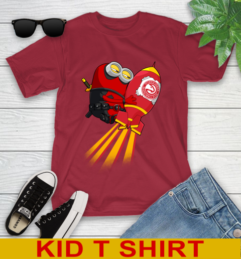 NBA Basketball Atlanta Hawks Deadpool Minion Marvel Shirt Youth T-Shirt 12