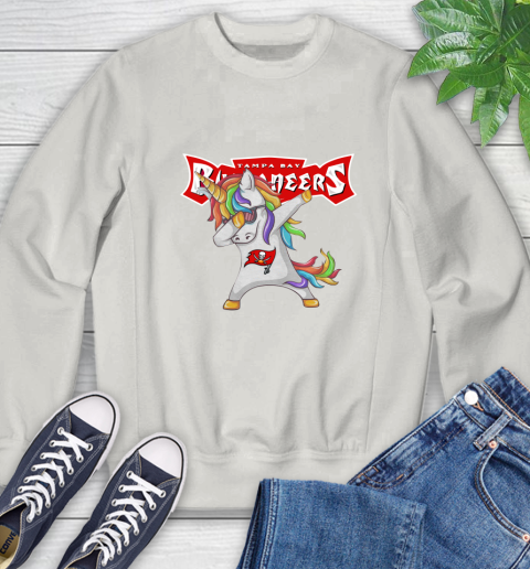 Tampa Bay Buccaneers NFL Football Funny Unicorn Dabbing Sports Sweatshirt 12