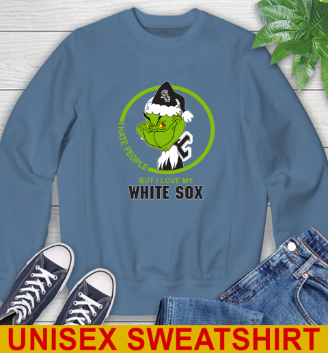Chicago White Sox MLB Grinch I Hate People But I Love My Favorite Baseball Team 32