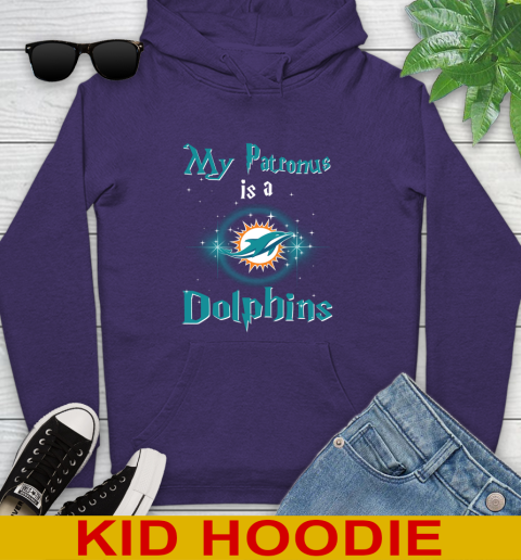 NFL Football Harry Potter My Patronus Is A Miami Dolphins Youth Hoodie 5