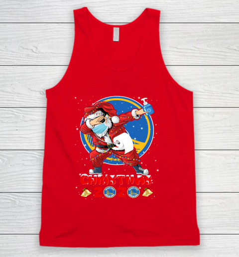 Golden State Warriors Funny Santa Claus Dabbing Christmas 2020 NBA Tank Top 5