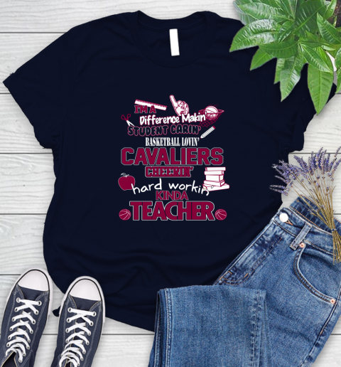 Cleveland Cavaliers NBA I'm A Difference Making Student Caring Basketball Loving Kinda Teacher Women's T-Shirt 2