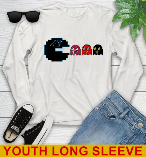 Carolina Panthers NFL Football Pac Man Champion Youth Long Sleeve 12