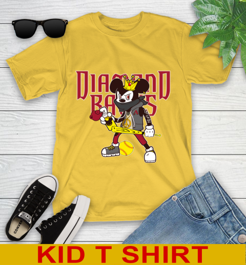 Arizona Diamondbacks MLB Baseball Mickey Peace Sign Sports Youth T-Shirt 8