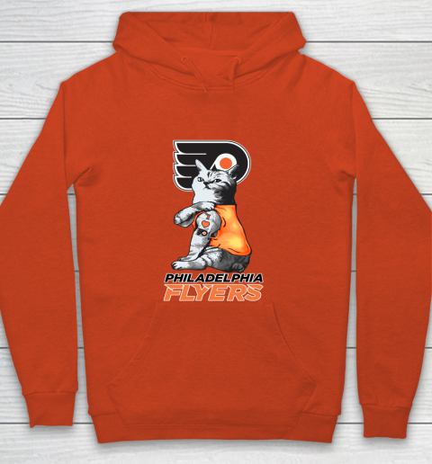 NHL My Cat Loves Philadelphia Flyers Hockey Youth Hoodie 3