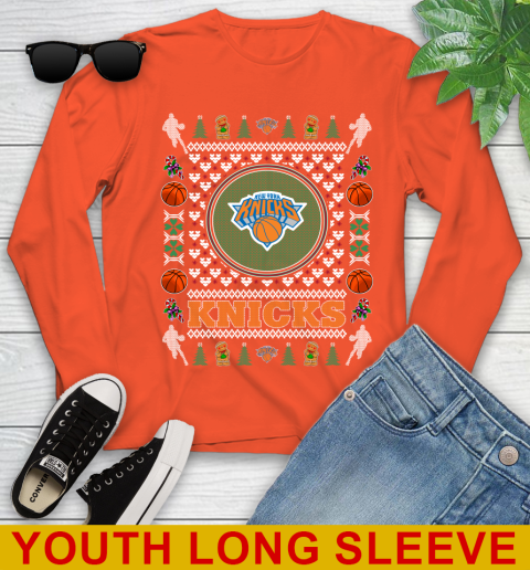 New York Knicks Merry Christmas NBA Basketball Loyal Fan Youth Long Sleeve 3