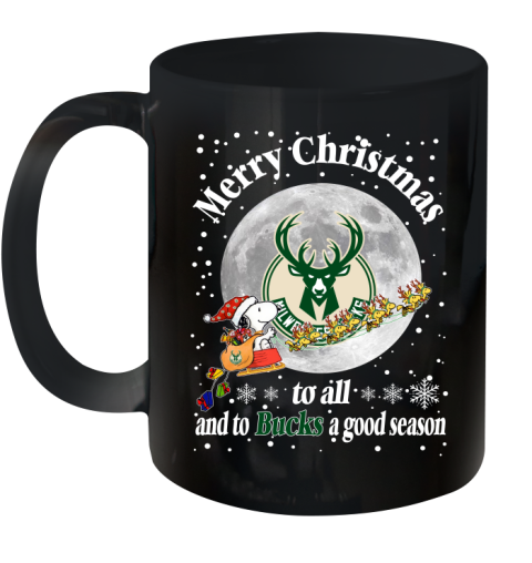 Milwaukee Bucks Merry Christmas To All And To Bucks A Good Season NBA Basketball Sports Ceramic Mug 11oz