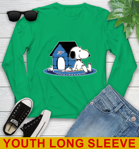 NBA Basketball Oklahoma City Thunder Snoopy The Peanuts Movie Shirt Youth Long Sleeve 7