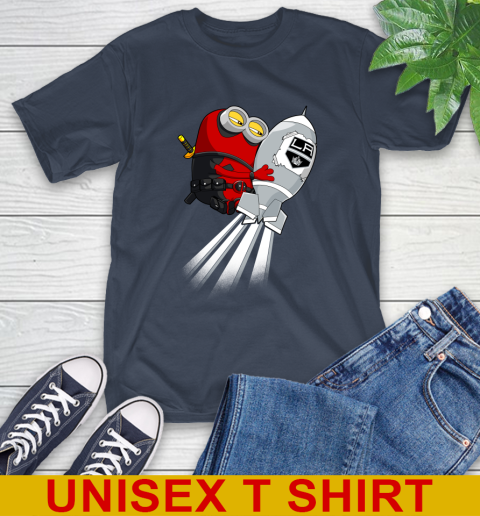 NHL Hockey Los Angeles Kings Deadpool Minion Marvel Shirt T-Shirt 3