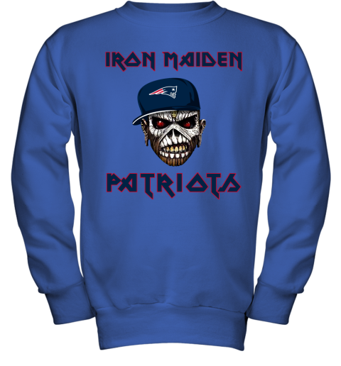 NFL New England Patriots Iron Maiden Rock Band Music Football Sports HtPJ0tArjAy youth sweatshirt 47 95 151514 front royal