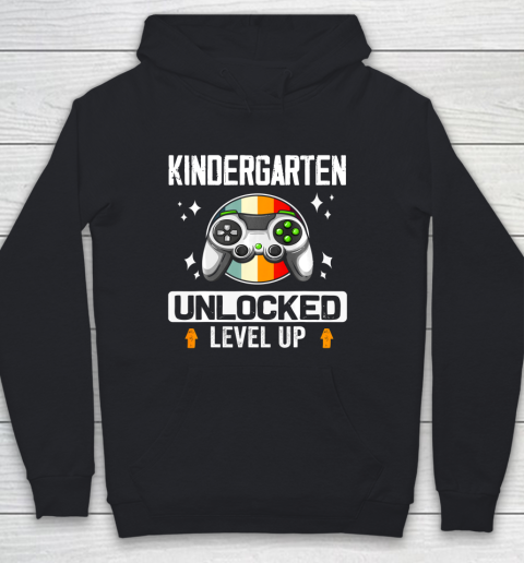 Next Level t shirts Kindergarten Unlocked Level Up Back To School Gamer Youth Hoodie
