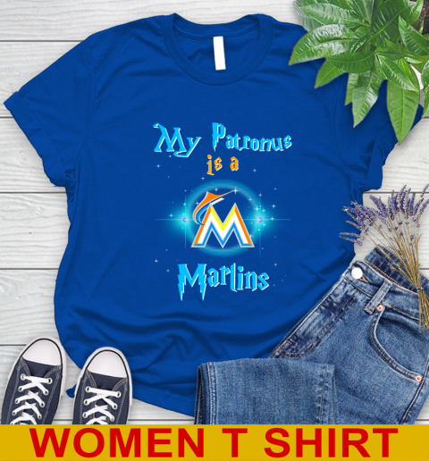 MLB Baseball Harry Potter My Patronus Is A Miami Marlins Women's T-Shirt