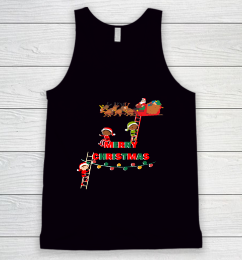 Merry Christmas With Elves Tank Top