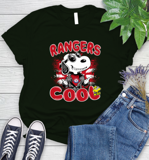 MLB Baseball Texas Rangers Cool Snoopy Shirt Women's T-Shirt 5