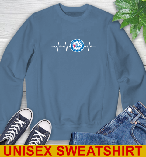 Philadelphia 76ers NBA Basketball Heart Beat Shirt Sweatshirt 10