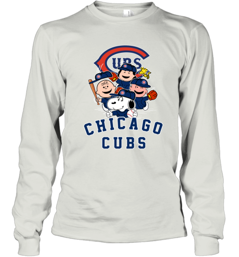 Charlie Brown And Snoopy Dog Watching City Chicago Cubs T-shirt