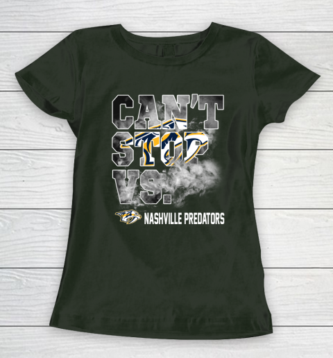 NHL Nashville Predators Hockey Can't Stop Vs Women's T-Shirt 4