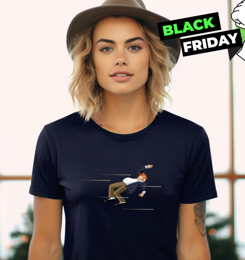 pvlx dodging a bullet trump shooting ladies t shirt 20 front navy