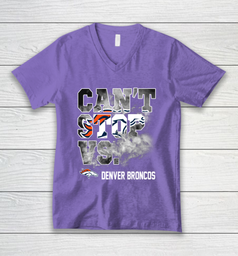NFL Denver Broncos Can't Stop Vs V-Neck T-Shirt 8