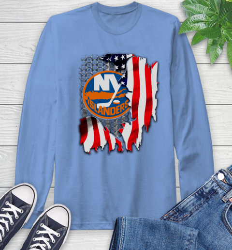 New York Islanders NHL Hockey American Flag Long Sleeve T-Shirt 12