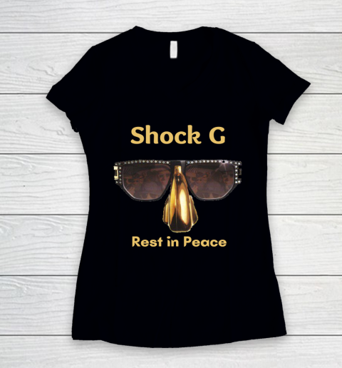 RIP Shock G Women's V-Neck T-Shirt