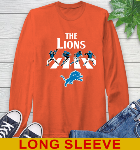 NFL Football Detroit Lions The Beatles Rock Band Shirt Long Sleeve T-Shirt 4