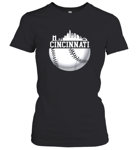 Vintage Downtown Cincinnati Shirt Baseball Retro Ohio State Women's T-Shirt