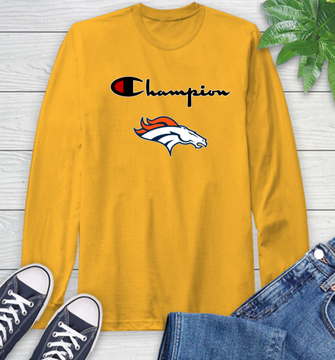 NFL Football Denver Broncos Champion Shirt Long Sleeve T-Shirt 2