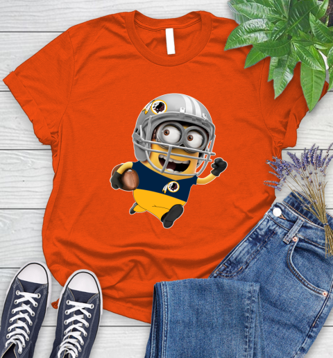 NFL Washington Redskins Minions Disney Football Sports Women's T-Shirt 4