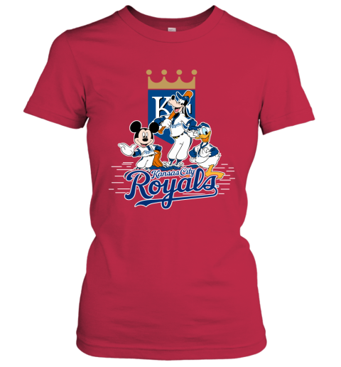 MLB Kansas City Royals Mickey Mouse Donald Duck Goofy Baseball T