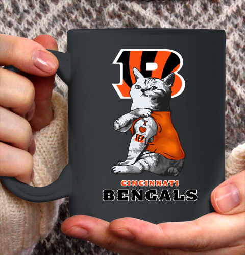 NFL Football My Cat Loves Cincinnati Bengals Ceramic Mug 11oz
